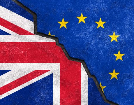 Samengestelde Brexit en European vlag